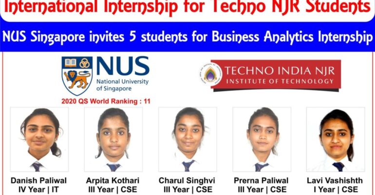 [ INTERNATIONAL INTERNSHIPS FOR TECHNO STUDENTS ] National University ...