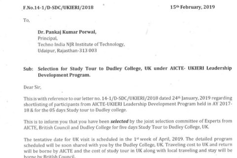 British Council and AICTE invite Dr. Pankaj Porwal to UK for Leadership Development Program